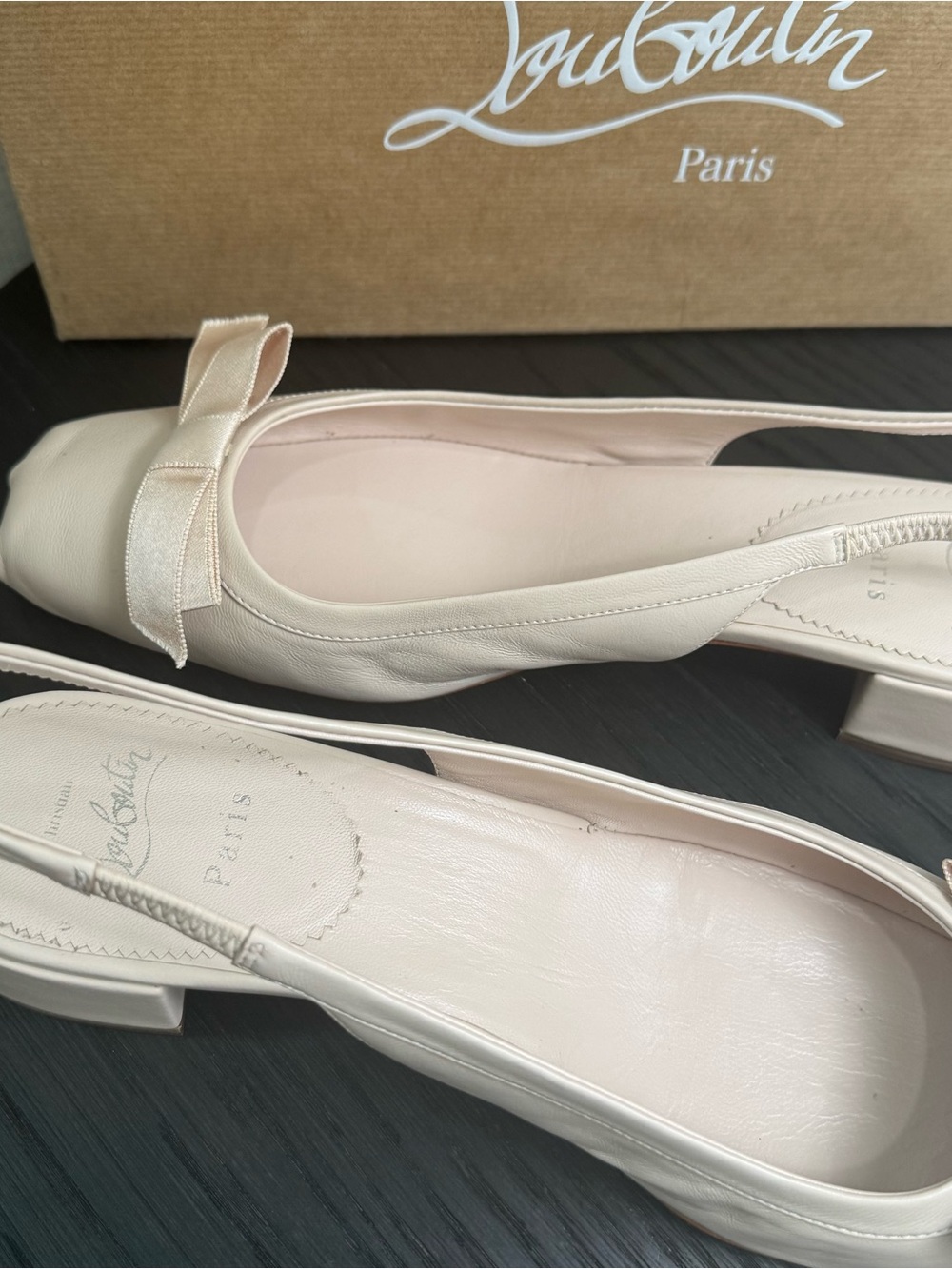 Christian Louboutin Mamaflirt Slingback Ballet Pump Leche 42 - Picture 8 of 12